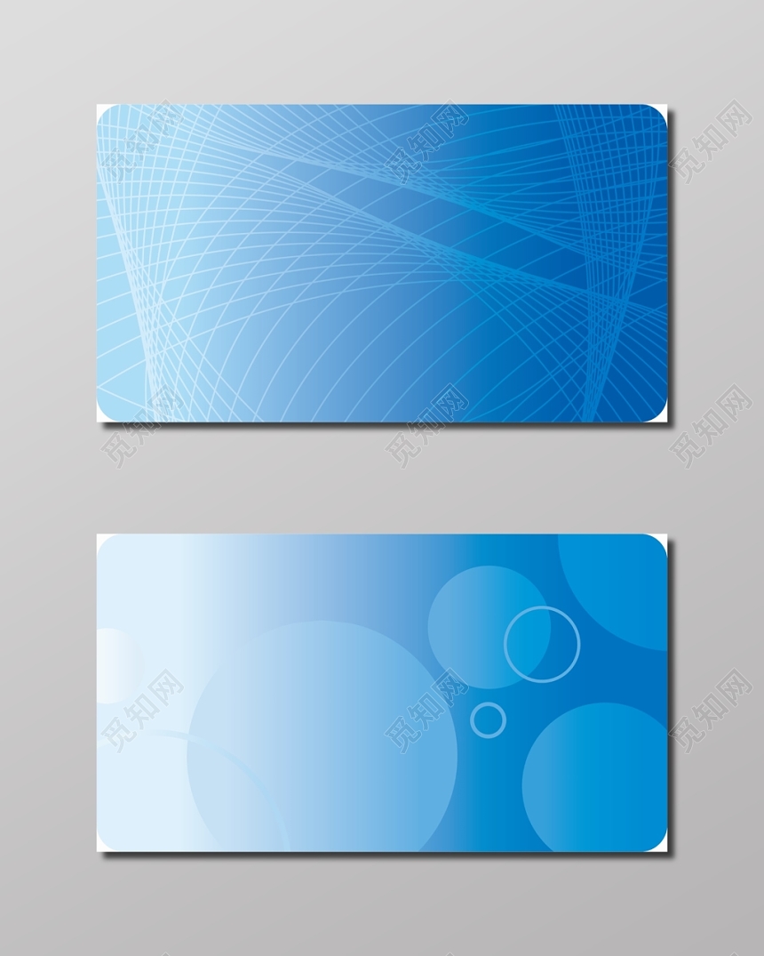 蓝色科技名片素材背景