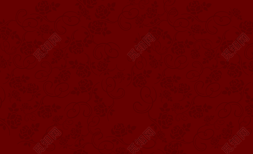 酒红色花纹名片背景素材