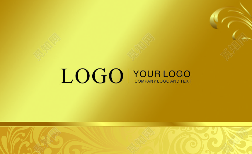 金色大气时尚名片模板