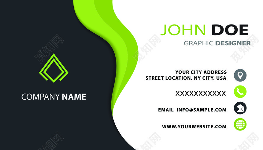 时尚大气名片设计模板