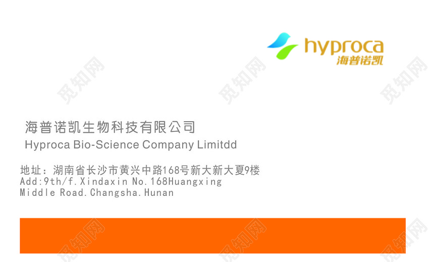 简约生物科技公司名片模板