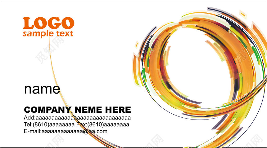 名片设计模板简约英文人物介绍名片