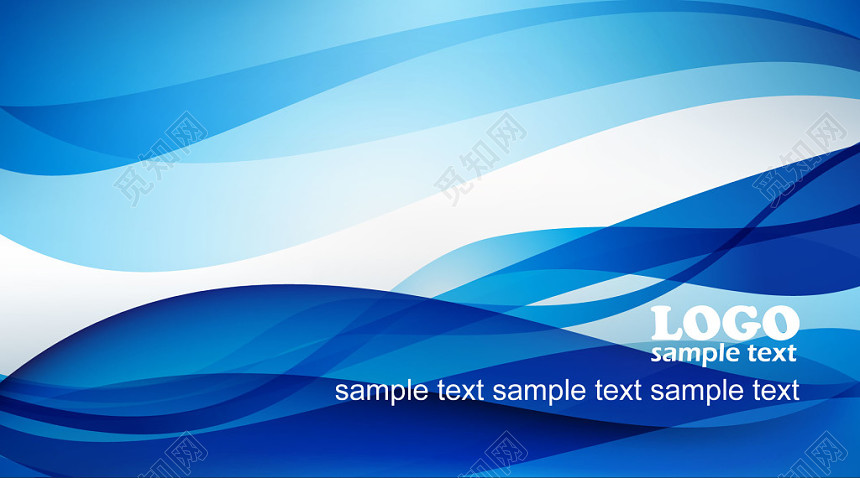 名片设计模板简约时尚蓝色人物介绍名片