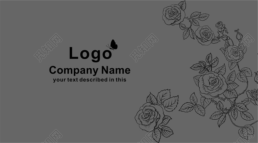 女装名片素描手绘名片