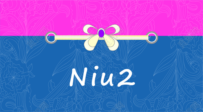 花纹背景女装名片模板