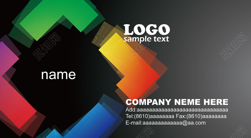 名片设计黑色创意名片设计模板