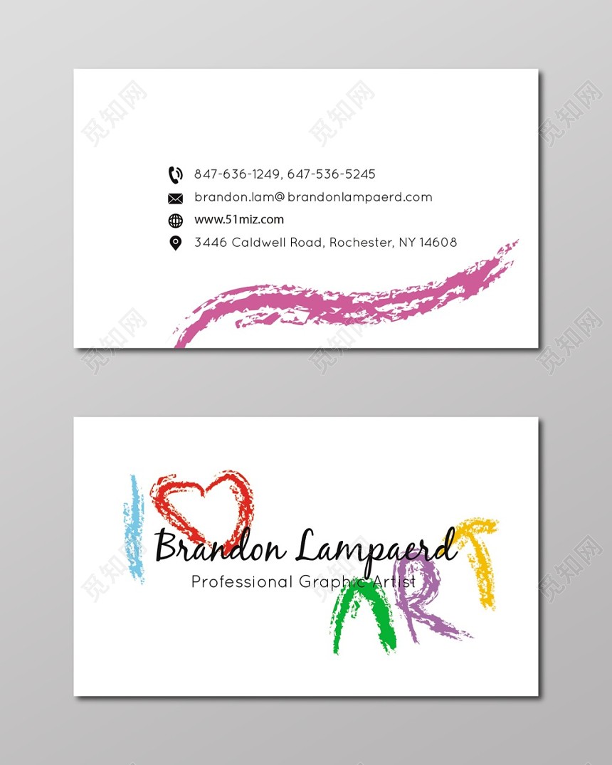 简约大气白色个人商务个人名片