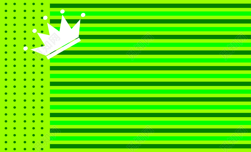 果绿色皇冠底纹名片背景模板