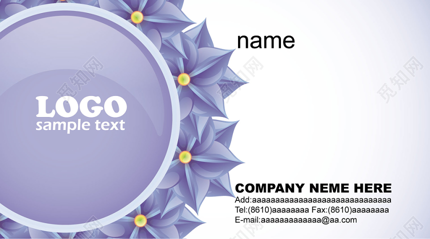 名片设计模板简约英文人物介绍名片