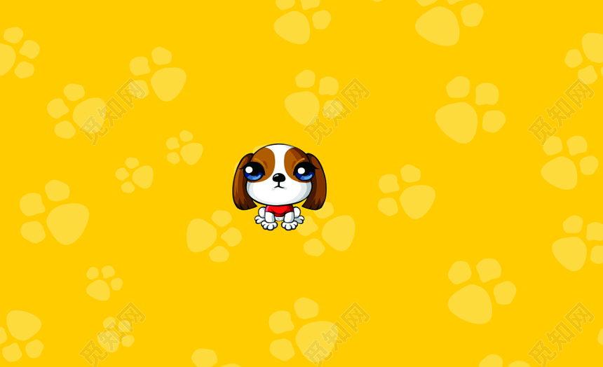 宠物店名片黄色卡通简约名片设计模板