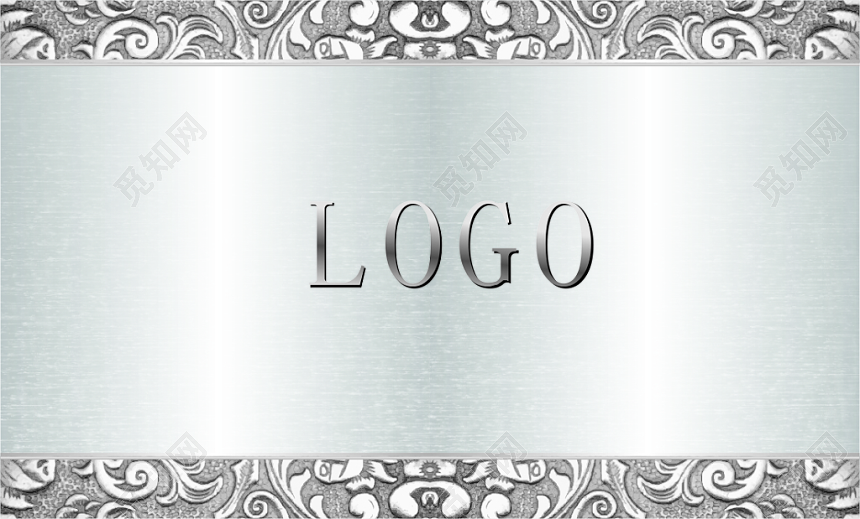 图文店名片银色简约大方名片设计模板