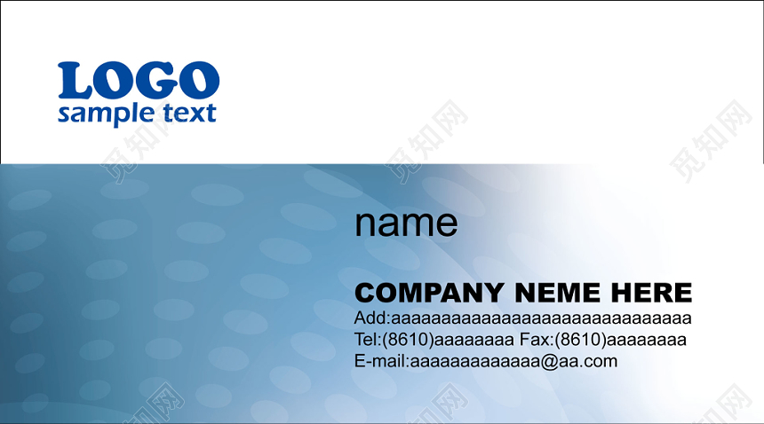 名片设计模板简约艺术英文人物介绍名片