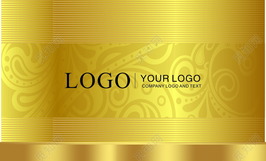 个人名片金色奢华大气名片设计模板