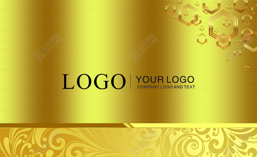 个人名片金色奢华大气名片设计模板