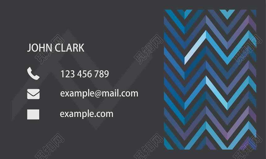 名片设计模板简约时尚英文人物介绍名片