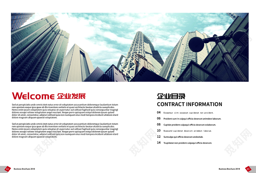 红色大气企业宣传画册