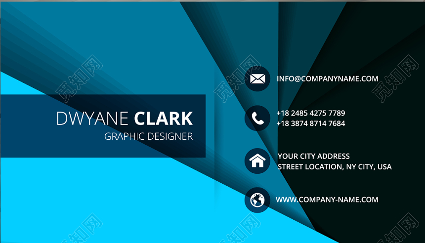 大气名片时尚科技名片设计模板