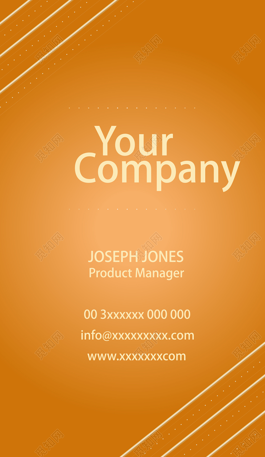 大气名片时尚炫酷英文人物介绍名片设计模板