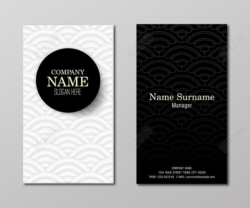 创意名片设计黑白简约炫酷名片设计模板
