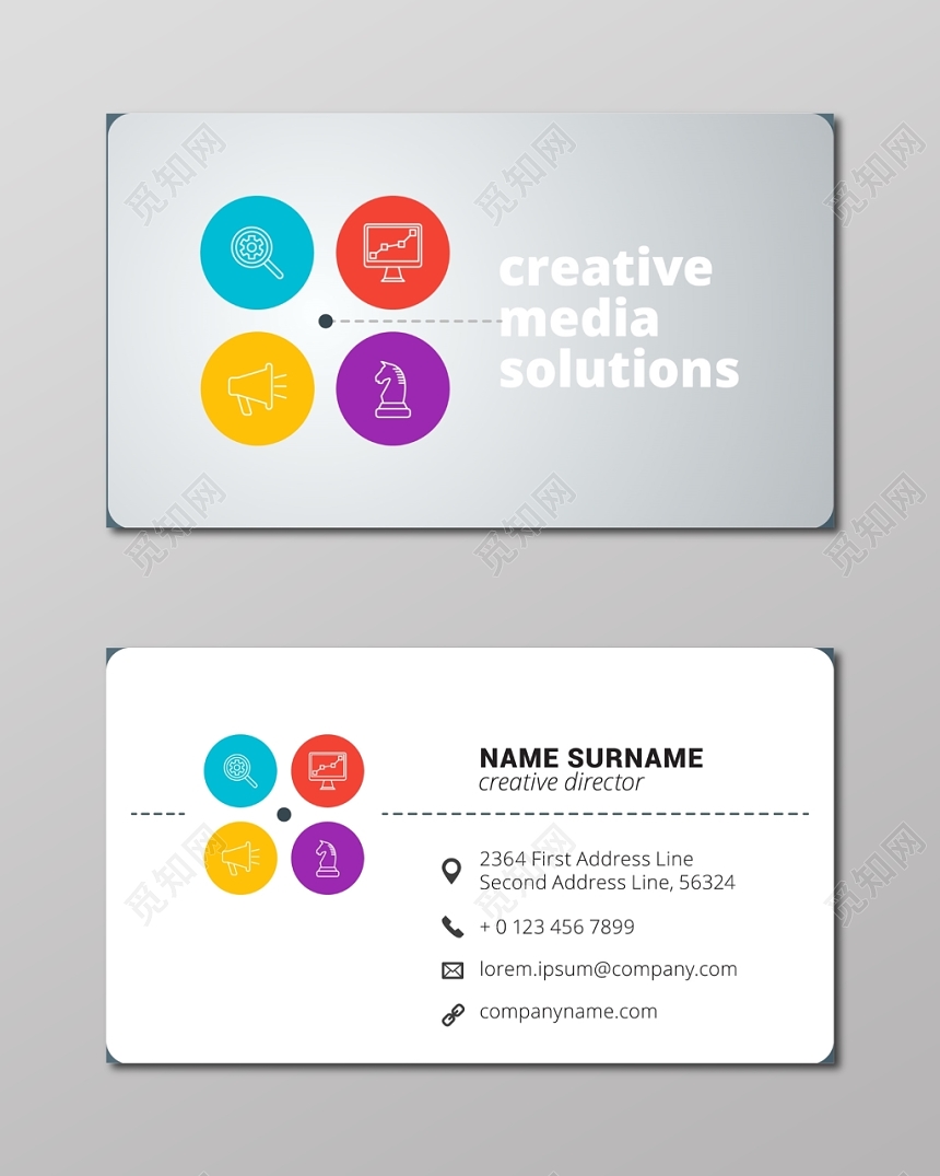 高端名片简约时尚人物介绍名片设计模板