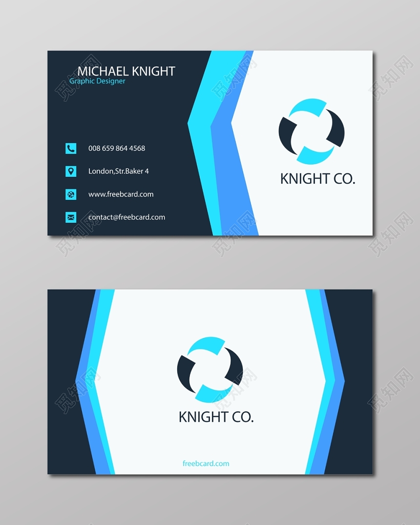 高端名片简约科技人物介绍名片设计模板