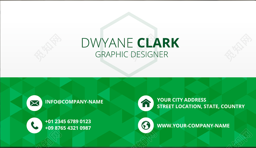 高端名片简约绿色人物介绍名片设计模板