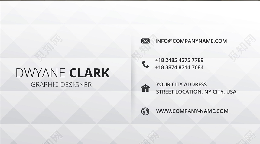 创意名片设计黑白简约高档名片名片设计模板