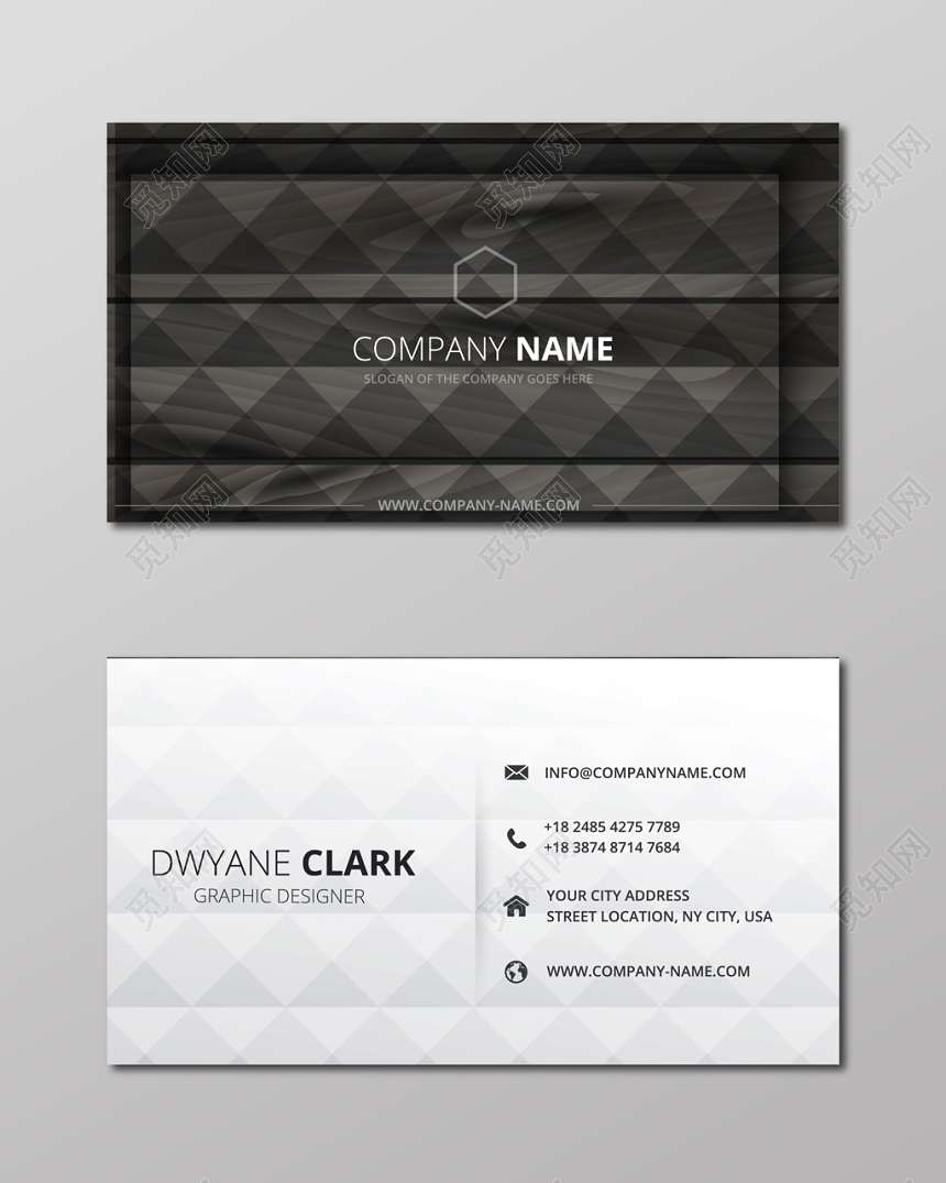 创意名片设计黑白简约高档名片名片设计模板