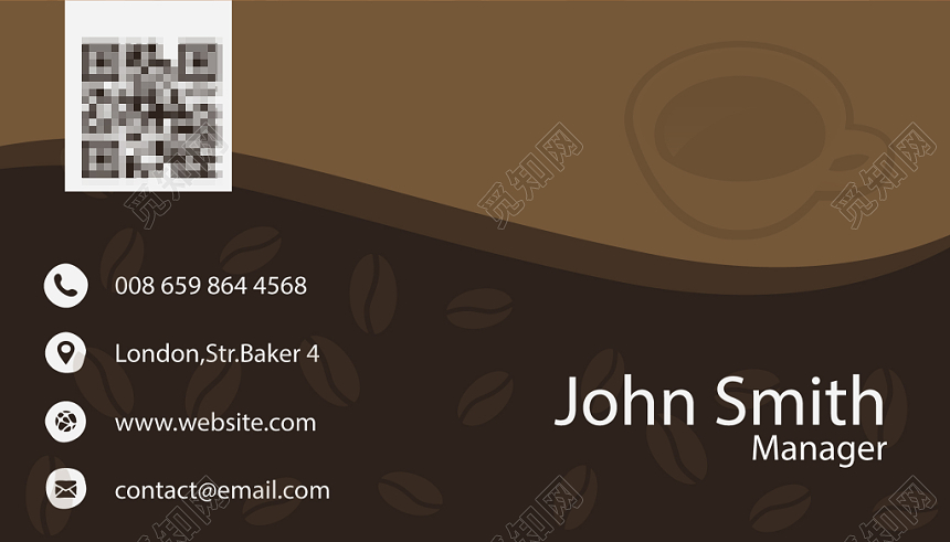 高档大气黑色商务个人咖啡名片