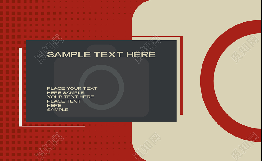 文艺古典红色商务个人摄影名片