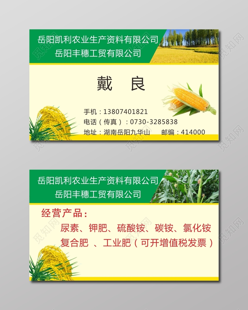 简约白色个人玉米名片