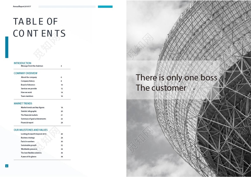 蓝色简约公司文化宣传通用画册