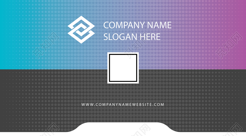 简约蓝紫色商务个人高端名片