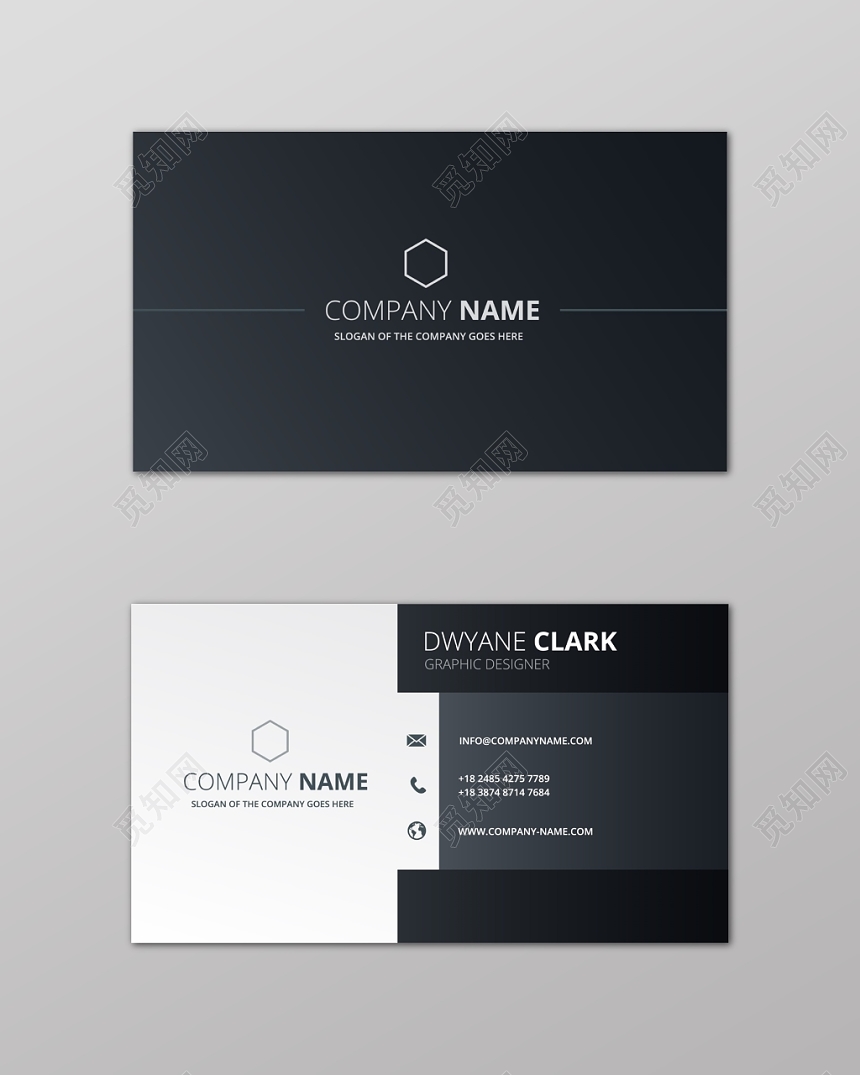 简约黑白商务个人高端名片