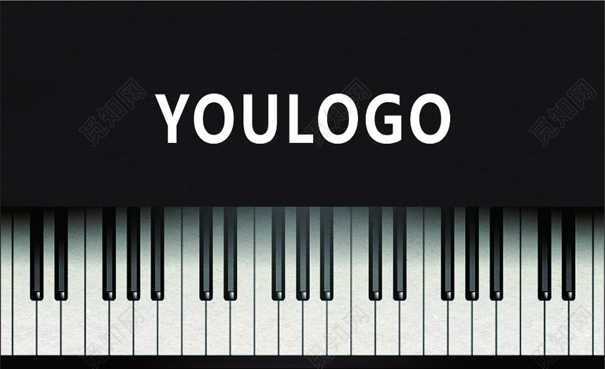 钢琴名片钢琴样式名片模板