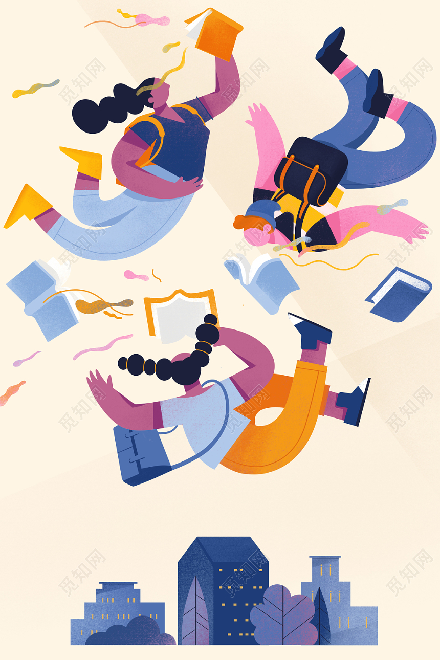 炫彩动态读书节青春宣传展板海报