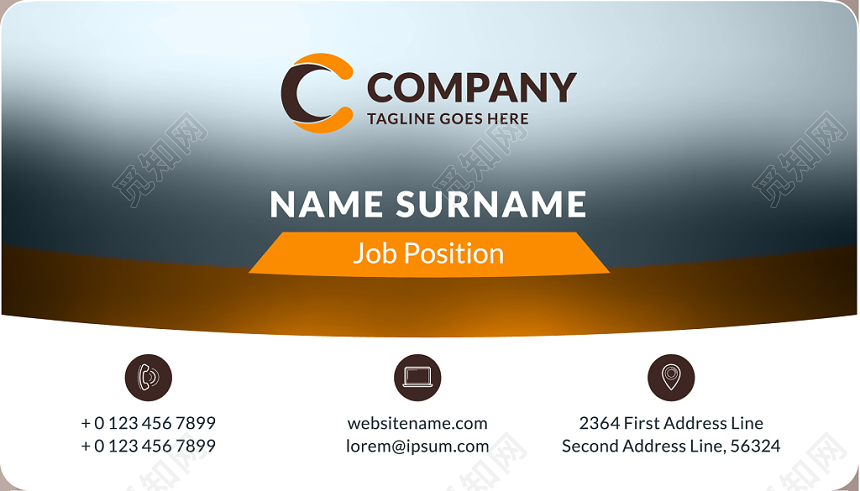 简约黑白商务个人国外名片