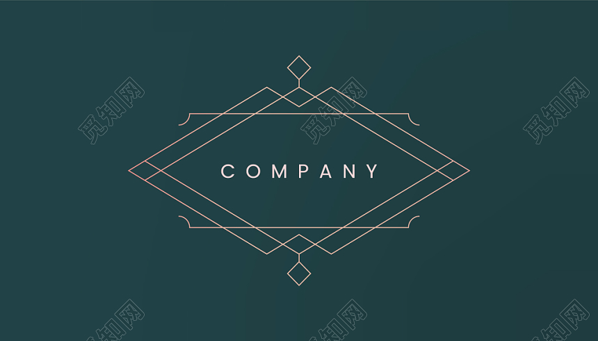 简约大气水墨绿商务个人国外名片