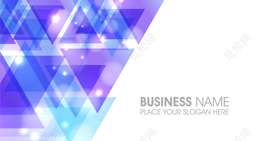 几何科技紫色商务个人渐变名片