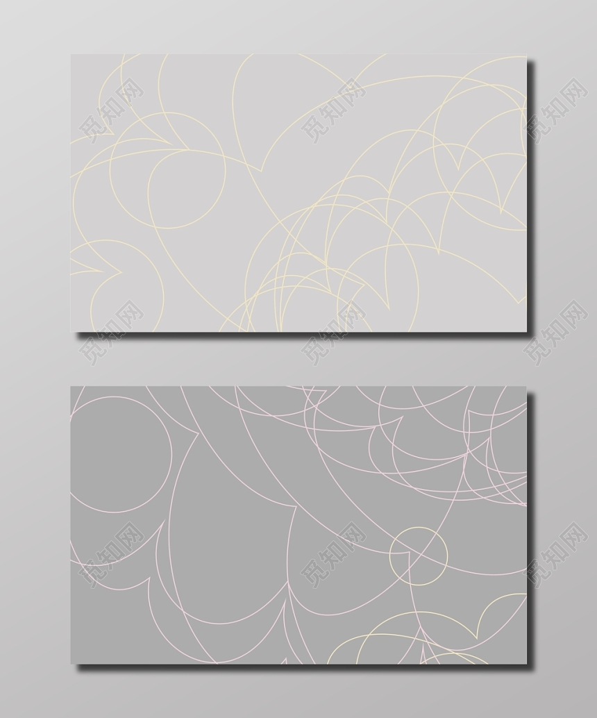 浅灰色线圈名片背景模板