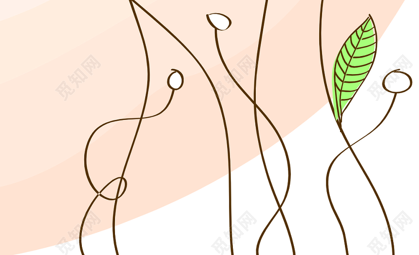 浅咖色精致清新名片背景模板