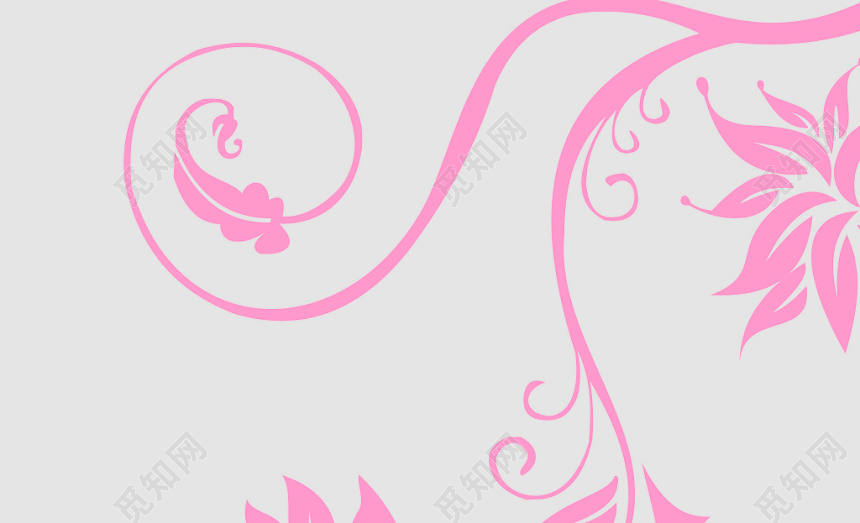 浅粉色清新花枝名片背景模板