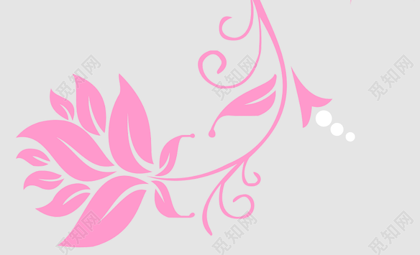 浅粉色清新花枝名片背景模板