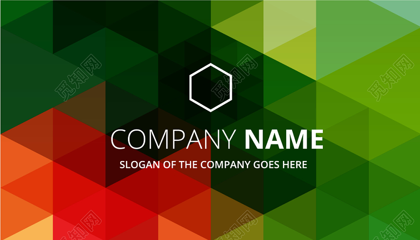 炫彩几何菱形商务个人时尚名片