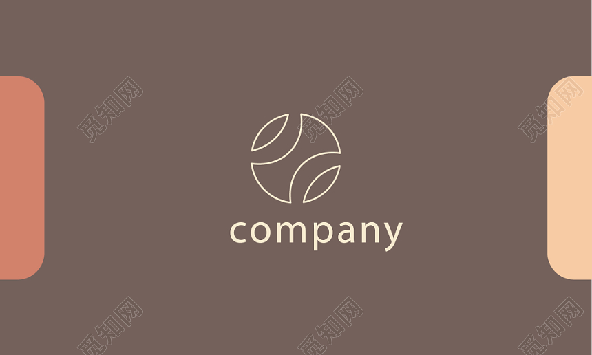 创意几何棕色商务个人时尚名片