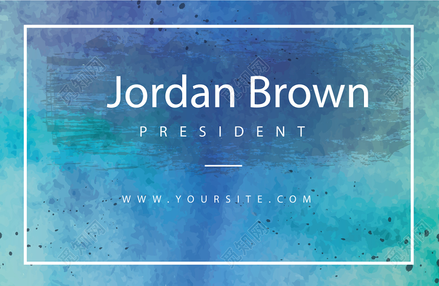 创意炫酷蓝色商务个人时尚名片