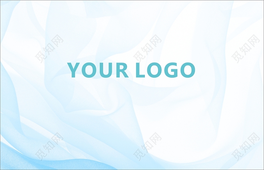 简约蓝色个人渐变名片