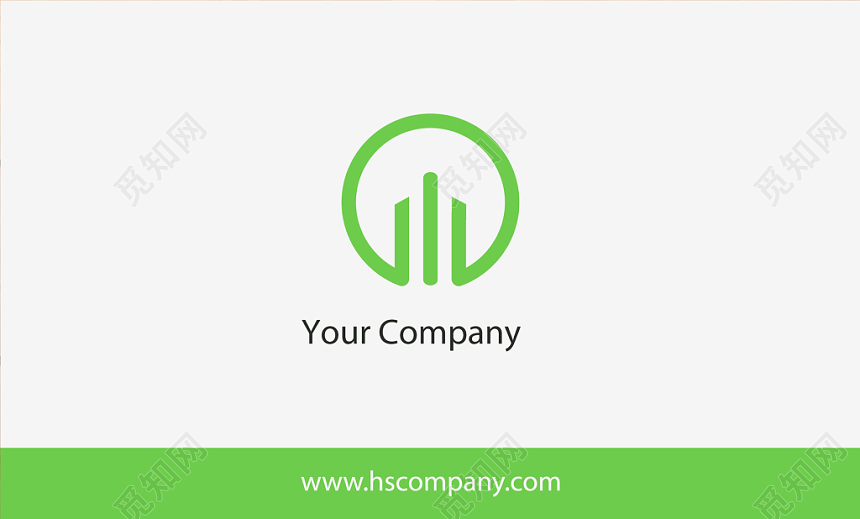 简单明了绿色个人商务彩色名片