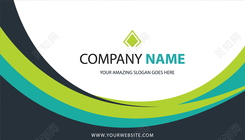 简单明了白色个人商务彩色名片