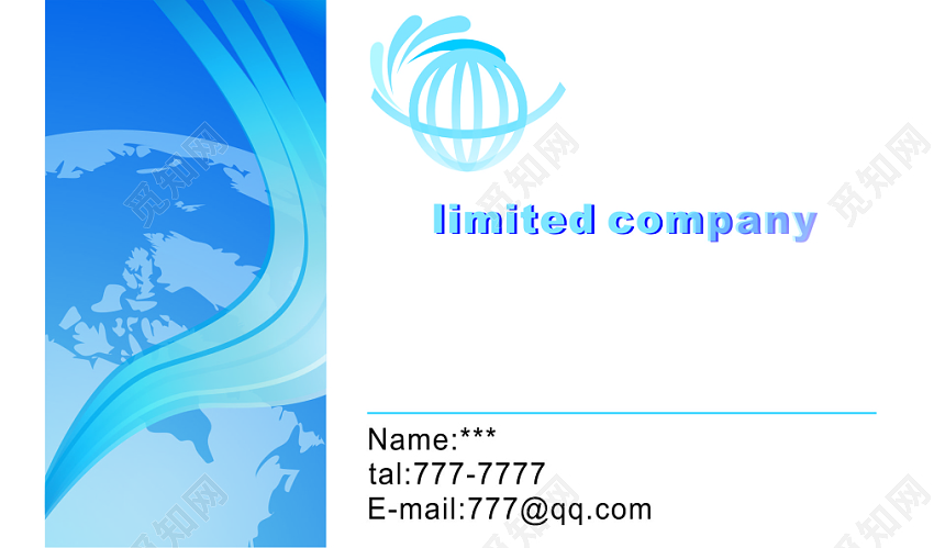 白色简约英文互联网IT名片